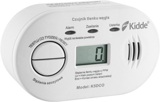 КОД ДАТЧИКА БЕЛЫЙ ЖК-ДИСПЛЕЙ Kidde K5DCO 7 ЛЕТ