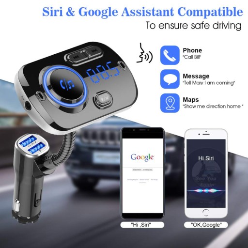Bluetooth Transmiter samochodowy DO ZAPALNICZKI SAMOCHODOWEJ AUTA ŁADOWANIE