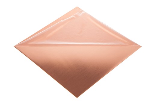 Blacha miedziana miedź arkusz 2mm - 10x10cm | 100x100x2mm FOLIA OCHRONNA