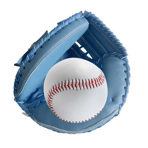 Перчатки Baseball Catcher ПУ с бейсбольным мячом Синие