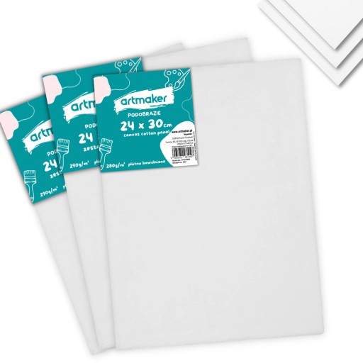 3x ХОЛСТСКОЕ ПАННО ДЛЯ ЖИВОПИСИ 24x30 см 3 шт.
