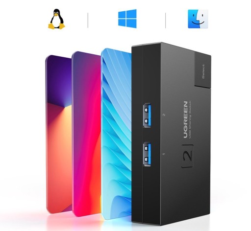 UGREEN SWITCH ДВУСТОРОННИЙ ПЕРЕКЛЮЧАТЕЛЬ USB 3.0 ДЛЯ КОМПЬЮТЕРА