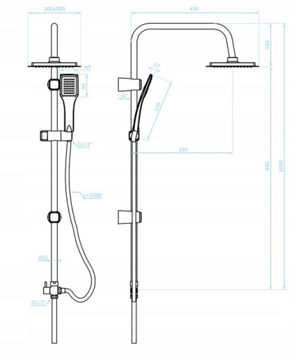 RAIN GAUGE Black GOLD Смеситель для ванны, для умывальника