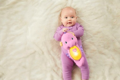 FISHER PRICE CALMESTER SEA HORSE PINK LIGHT SOUND DGH83