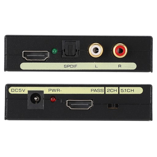Аудиоразветвитель HDMI в HDMI Audio SPDIF R/L преобразователь аудиосигнала