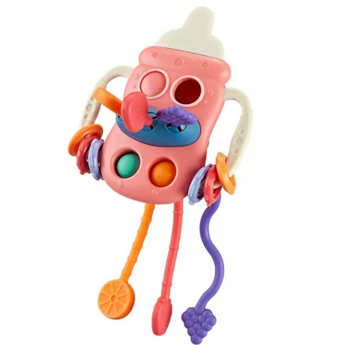 СЕНСОРНАЯ ИГРУШКА ДЛЯ МЛАДЕНЦЕВ И ДЕТЕЙ МОНТЕССОРИ БУТЫЛКА 5 В 1