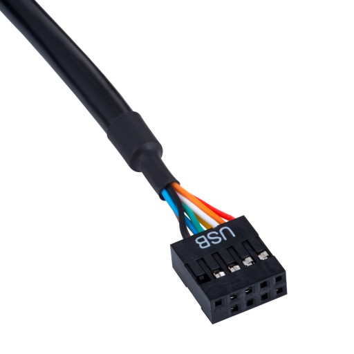 Kabel adapter Akyga AK-CA-28 USB 19pin M - USB 9pin F 0,2m czarny