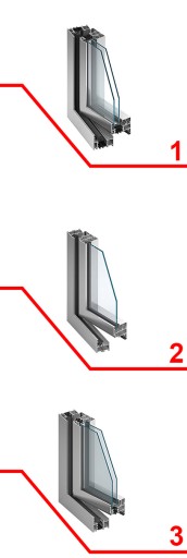 Fasada Aluminiowa Okna Fasadowe Szklana ściana 60cm x 40,5cm Na Wymiar