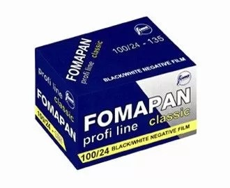 Оригинальная черно-белая пленка Фомапан Классик 100/24 ​​тип 135