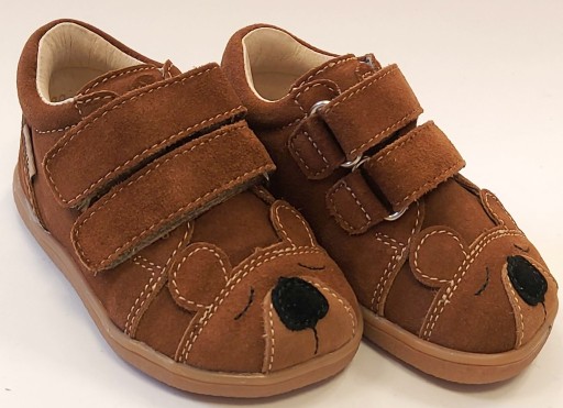 PÓŁBUTY BAREFOOT PÓŁWYSOKIE ELASTYCZNE BRĄZOWE RZEPY MIDO R 26 W 15,90 CM