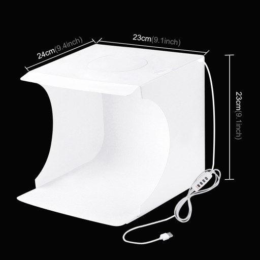 PULUZ PU5023 БЕСТЕНЕВАЯ ТЕНТА 23 СМ ДЛЯ ФОТОГРАФИИ 3200-6500K LED + 6X ФОНОВ