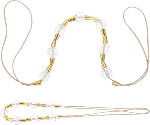 2szt Crystal Curtain Rope Curtain Blocks Krawaty do zasłon zewnęt