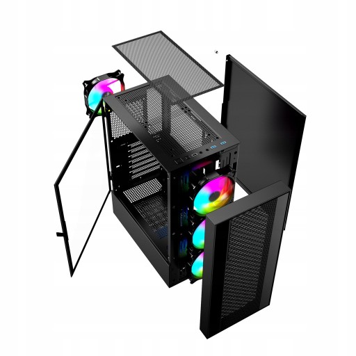 ИГРОВОЙ КОРПУС ДЛЯ ПК FORNAX 4000 MESH ARGB СТЕКЛЯННЫЙ LED MIDI TOWER