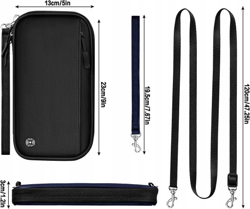 PORTFEL PODRÓŻNY ETUI NA PASZPORT DOKUMENTY RFID