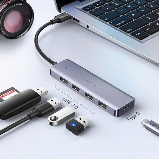 UGREEN ADAPTER HUB SPLITTER 4x USB 3.2 НА КОМПЬЮТЕР ПЕРЕДАЧА ДО 5 Гбит/с