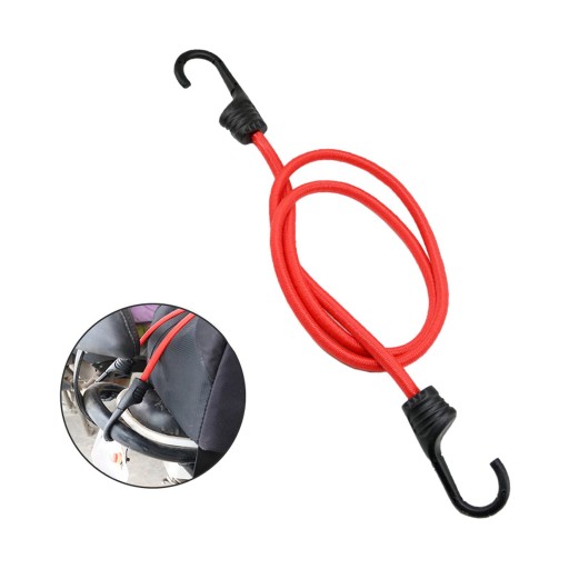 Gumka bungee do roweru, elastyczny pasek, przenośny bagażnik czerwony 60 cm