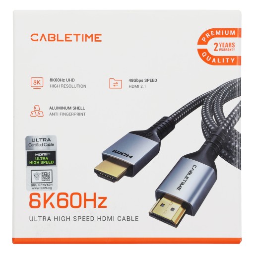 Auda Cabletime HDMI Кабель 2.1 8K 60 Гц Ультра высокая скорость 4K 120 Гц 3M