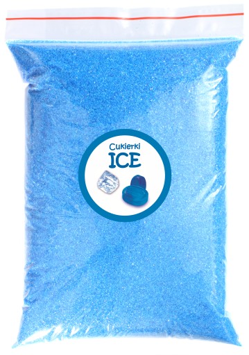 Cukier Do Waty Cukrowej Cukierki ICE 1kg Lodowy Doypack Niebieski Suchy