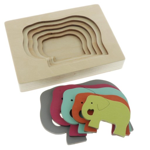 5 Layer Wooden Puzzle Animal Puzzle