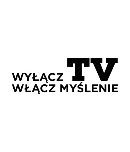 Наклейка Выключите телевизор, включите мышление | 15x5 см