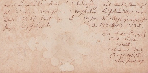 Документ города ЛЕШНО (Лисса) 1785 г.
