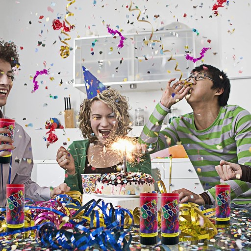 MINI TUBA STRZELAJĄCA KONFETTI W TUBIE KOLOROWE PARTY NA IMPREZĘ 11CM