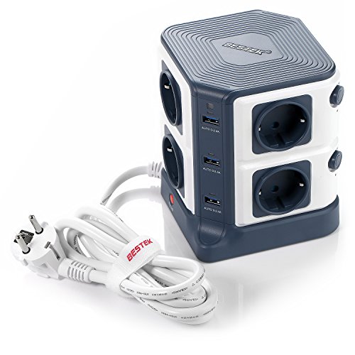 ЗАРЯДНАЯ СТАНЦИЯ ДОКЦИЯ POWER TOWER 8 РОЗЕТОК BESTEK EFFICIENT 3600W PRO