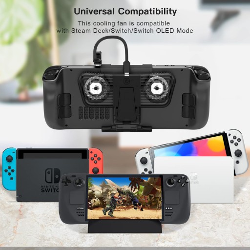 ОХЛАЖДАЮЩИЙ ВЕНТИЛЯТОР RGB ДЛЯ КЛАПАННОЙ ПАРОВОЙ ДЕКИ USB-C