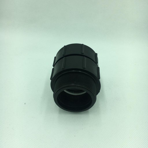 IBC S60*6 Резьбовой переходник с упором, черный,