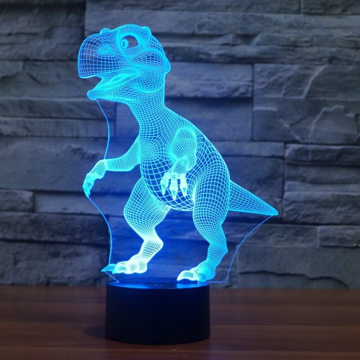 НОЧНОЙ СВЕТОДИОД ДИНОЗАВРА T-REX 3D ЦВЕТ СВЕТОДИОДА + ПУЛЬТ ДИСТАНЦИОННОГО УПРАВЛЕНИЯ
