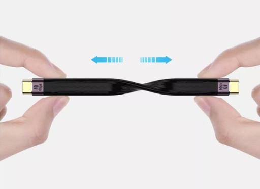 USB-C USB4 КАБЕЛЬ БЫСТРОЙ ЗАРЯДКИ 100 Вт, 40 Гбит/с, 8K, 13,8 см