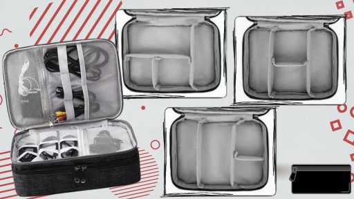 ORGANIZER ETUI TORBA PODRÓŻNA POKROWIEC NA KABLE ŁADOWARKI 5 RZEPÓW GRATIS
