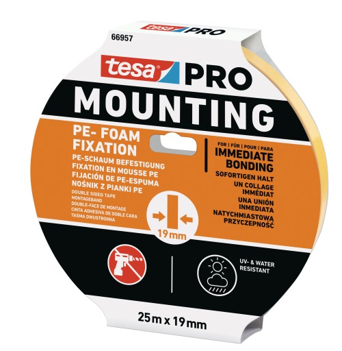 Лента tesa PRO Монтажная PE Фиксирующая лента из пенопласта 25 м