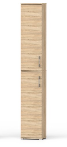 Запираемый офисный шкаф GDPR ML-P-2D-R Книжный шкаф из дуба Сонома 215x30x32