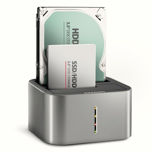 Док-станция USB-C 3.2 Gen1 для 2 твердотельных/жестких дисков SATA 6 Гбит/с 2,5 дюйма с функцией клонирования