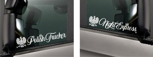 ПОЛЬСКАЯ наклейка для грузовика TRUCKER DRIVER NIGHT EXPRESS * ЦВЕТА * УЗОРЫ * 52см