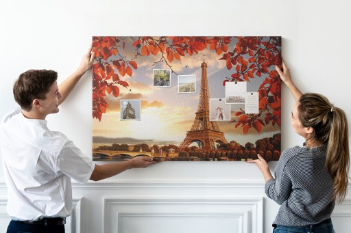 Для фотографий, eiffel Tower из пробковой таблички 120x80