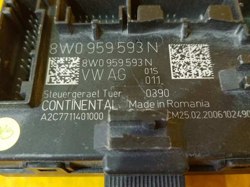 Audi A4 B9 A5 МОДУЛЬ КОНТРОЛЛЕРА ДВЕРИ 8W0959593N