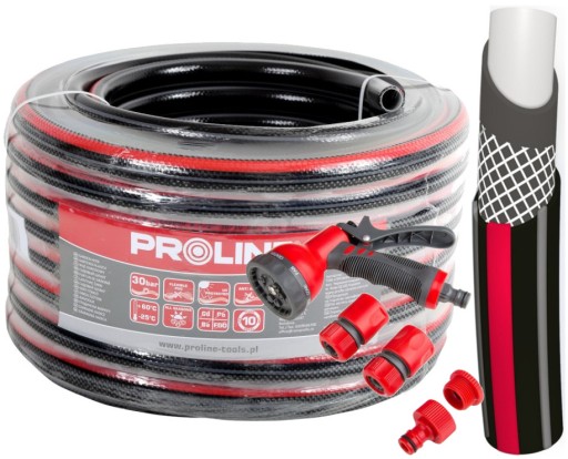 PROLINE WĄŻ OGRODOWY 1/2'' 20m + ZRASZACZ PISTOLET