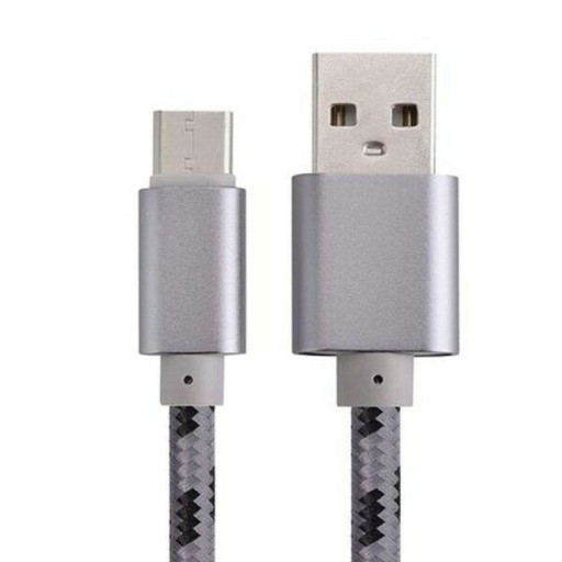 КАБЕЛЬ БЫСТРОЙ ЗАРЯДКИ USB / TYPE-C, плетеный, 2 м