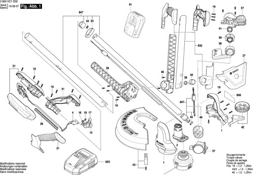 Bosch podzespół silnika do podkaszarki UnivGrassCut 18 1600A0154N silnik