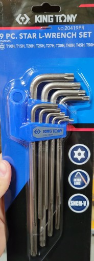 Король Тони 9 шт. TORX С ДЛИННЫМ ОТВЕРСТИЕМ T10 - T50