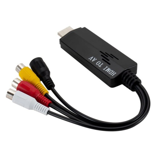 Конвертер изображения и звука из HDMI (штекер) в AV 3x RCA (гнездо)