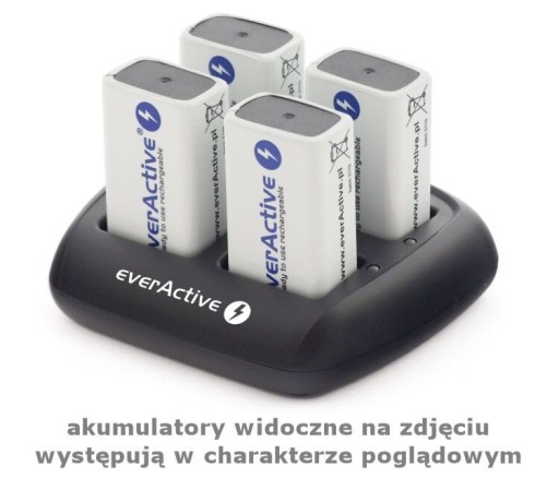 Зарядное устройство EverActive NC-109 +2 аккумулятора 6F22 9В