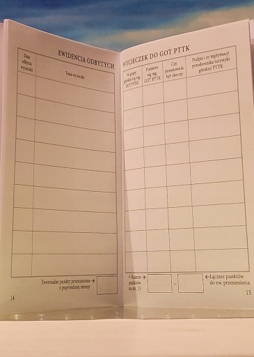 Książeczka got pttk do zbierania pieczątek korona odznaka polski cotg