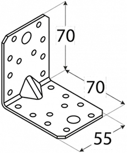 СОЕДИНИТЕЛЬ СВЕТЛЫЙ УГЛОВОЙ 70x70x55