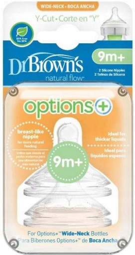 Dr Brown's Smoczek Options 2PAK 9mcy do kaszek