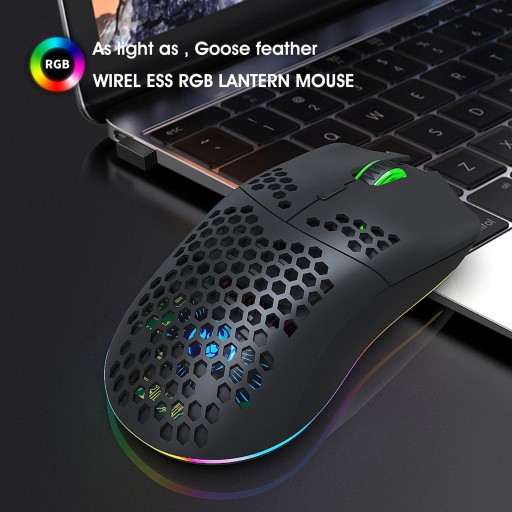 Беспроводная игровая мышь HXSJ T66 RGB 2,4G с RGB-подсветкой и зарядкой