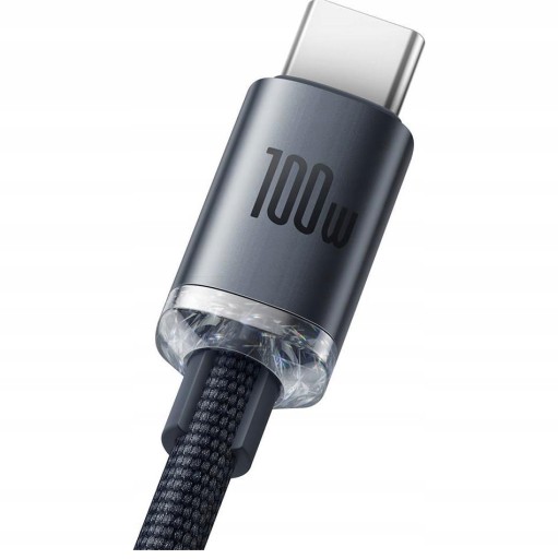 Kabel przewod nylonowy USB-A/USB-C 100W 2m Baseus