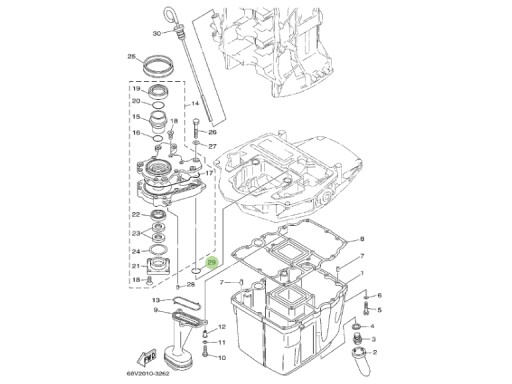 Прокладка маслосливного отверстия Yamaha 93210-19MJ100